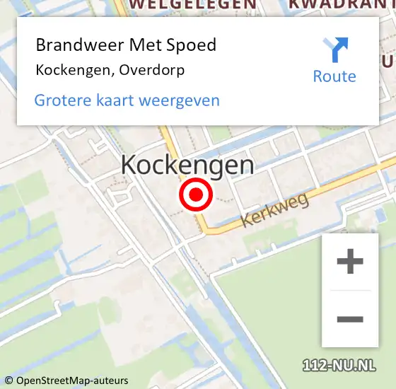 Locatie op kaart van de 112 melding: Brandweer Met Spoed Naar Kockengen, Overdorp op 16 juli 2020 04:43