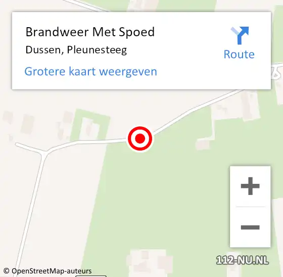 Locatie op kaart van de 112 melding: Brandweer Met Spoed Naar Dussen, Pleunesteeg op 12 mei 2014 19:28