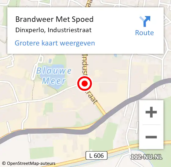 Locatie op kaart van de 112 melding: Brandweer Met Spoed Naar Dinxperlo, Industriestraat op 16 juli 2020 20:32