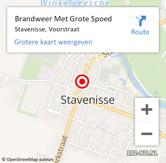 Locatie op kaart van de 112 melding: Brandweer Met Grote Spoed Naar Stavenisse, Voorstraat op 17 juli 2020 09:01