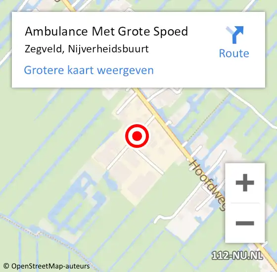 Locatie op kaart van de 112 melding: Ambulance Met Grote Spoed Naar Zegveld, Nijverheidsbuurt op 17 juli 2020 10:16