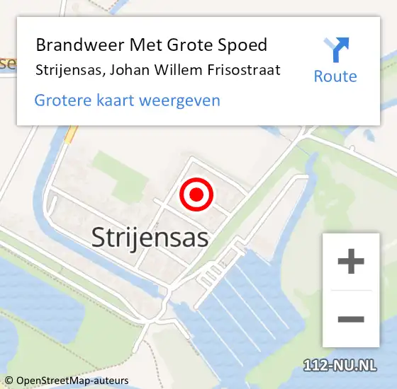 Locatie op kaart van de 112 melding: Brandweer Met Grote Spoed Naar Strijensas, Johan Willem Frisostraat op 17 juli 2020 10:57