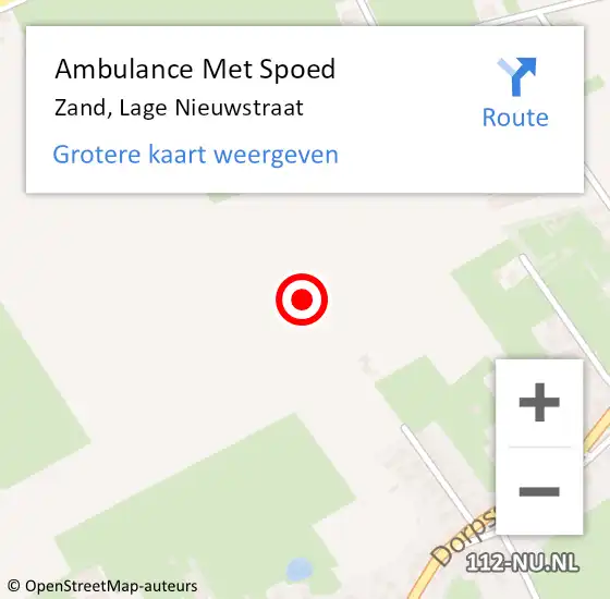 Locatie op kaart van de 112 melding: Ambulance Met Spoed Naar Zand, Lage Nieuwstraat op 17 juli 2020 16:55