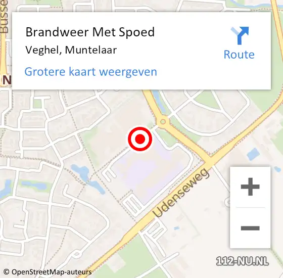 Locatie op kaart van de 112 melding: Brandweer Met Spoed Naar Veghel, Muntelaar op 18 juli 2020 03:42