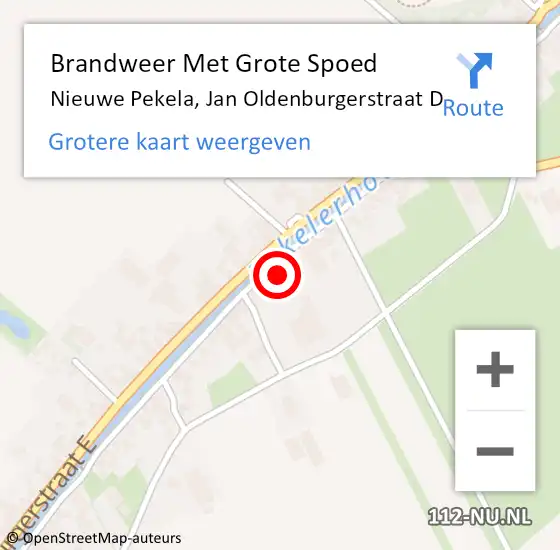 Locatie op kaart van de 112 melding: Brandweer Met Grote Spoed Naar Nieuwe Pekela, Jan Oldenburgerstraat D op 13 mei 2014 01:57