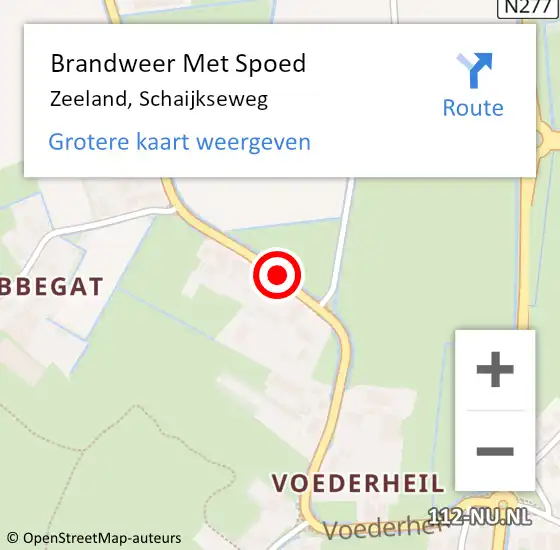 Locatie op kaart van de 112 melding: Brandweer Met Spoed Naar Zeeland, Schaijkseweg op 18 juli 2020 20:02