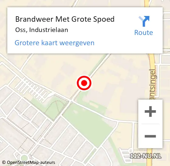 Locatie op kaart van de 112 melding: Brandweer Met Grote Spoed Naar Oss, Industrielaan op 19 juli 2020 15:34