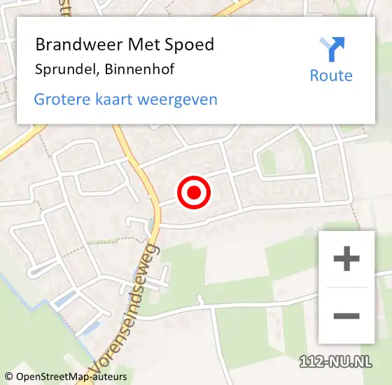 Locatie op kaart van de 112 melding: Brandweer Met Spoed Naar Sprundel, Binnenhof op 19 juli 2020 17:01