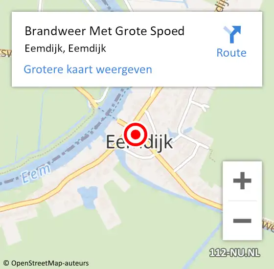 Locatie op kaart van de 112 melding: Brandweer Met Grote Spoed Naar Eemdijk, Eemdijk op 19 juli 2020 18:50