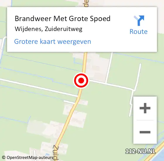 Locatie op kaart van de 112 melding: Brandweer Met Grote Spoed Naar Wijdenes, Zuideruitweg op 20 juli 2020 14:54