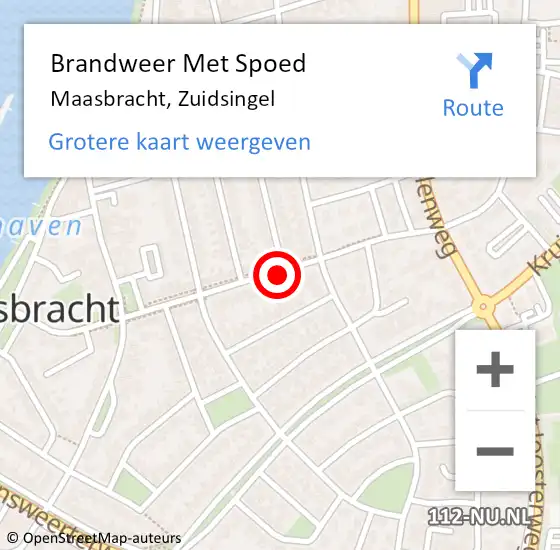 Locatie op kaart van de 112 melding: Brandweer Met Spoed Naar Maasbracht, Zuidsingel op 20 juli 2020 15:34