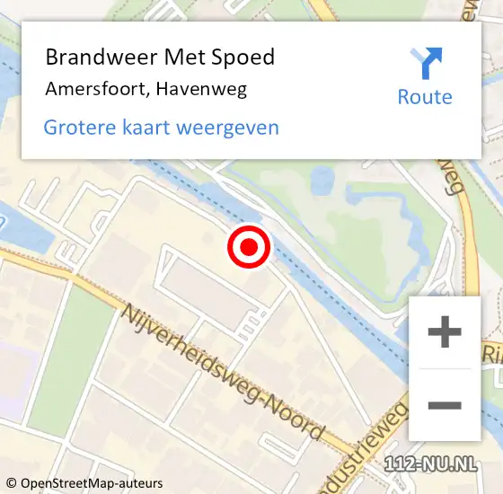 Locatie op kaart van de 112 melding: Brandweer Met Spoed Naar Amersfoort, Havenweg op 20 juli 2020 16:34