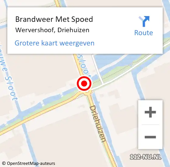 Locatie op kaart van de 112 melding: Brandweer Met Spoed Naar Wervershoof, Driehuizen op 20 juli 2020 20:06