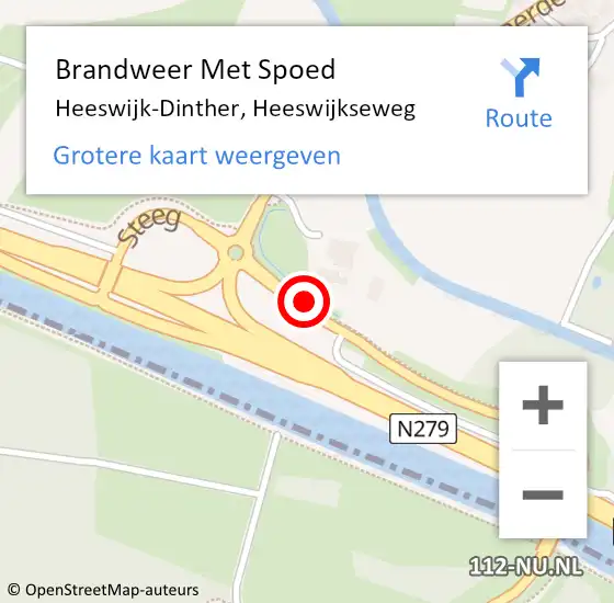 Locatie op kaart van de 112 melding: Brandweer Met Spoed Naar Heeswijk-Dinther, Heeswijkseweg op 20 juli 2020 20:51