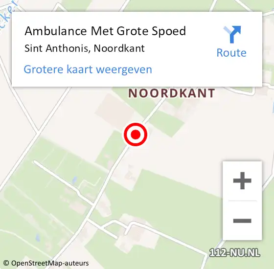 Locatie op kaart van de 112 melding: Ambulance Met Grote Spoed Naar Sint Anthonis, Noordkant op 20 juli 2020 21:41