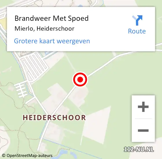 Locatie op kaart van de 112 melding: Brandweer Met Spoed Naar Mierlo, Heiderschoor op 20 juli 2020 22:33