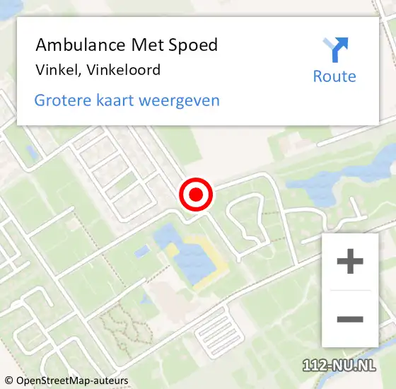 Locatie op kaart van de 112 melding: Ambulance Met Spoed Naar Vinkel, Vinkeloord op 21 juli 2020 05:25