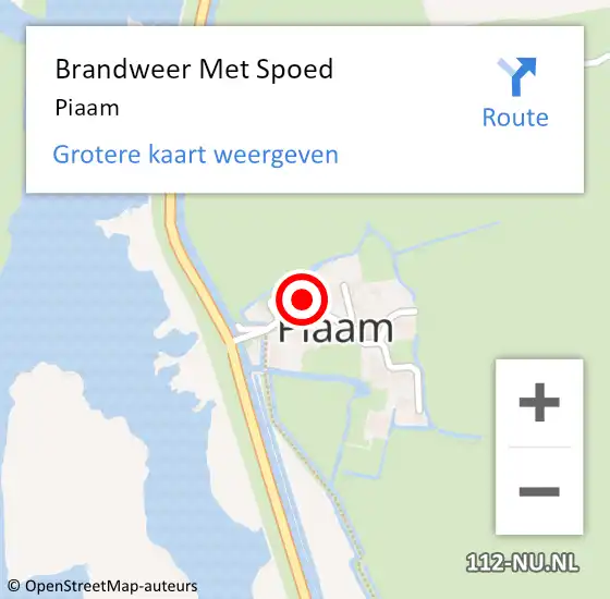 Locatie op kaart van de 112 melding: Brandweer Met Spoed Naar Piaam op 21 juli 2020 21:17