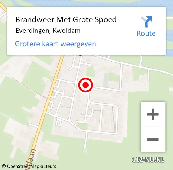 Locatie op kaart van de 112 melding: Brandweer Met Grote Spoed Naar Everdingen, Kweldam op 22 juli 2020 11:40