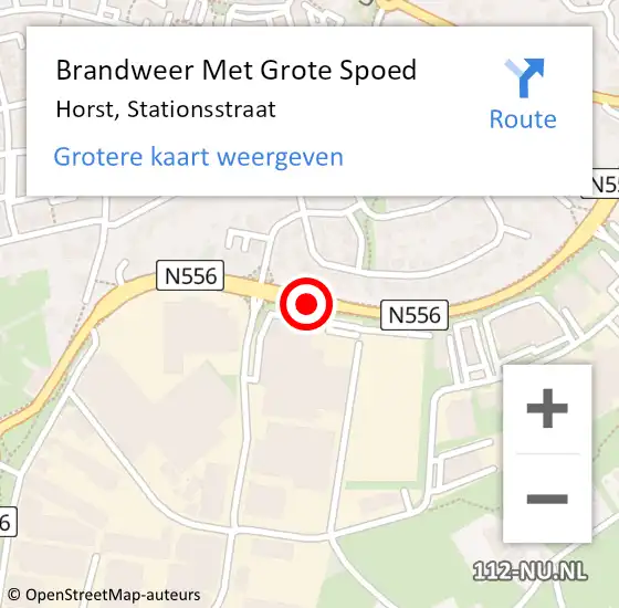 Locatie op kaart van de 112 melding: Brandweer Met Grote Spoed Naar Horst, Stationsstraat op 22 juli 2020 12:21