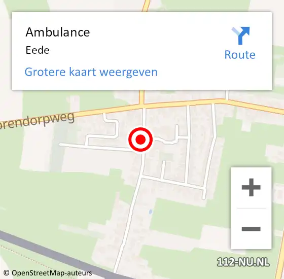 Locatie op kaart van de 112 melding: Ambulance Eede op 22 juli 2020 15:55