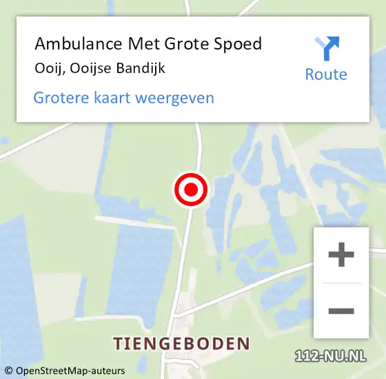 Locatie op kaart van de 112 melding: Ambulance Met Grote Spoed Naar Ooij, Bandijk op 22 juli 2020 18:30