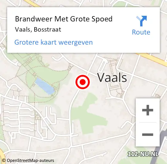 Locatie op kaart van de 112 melding: Brandweer Met Grote Spoed Naar Vaals, Bosstraat op 22 juli 2020 18:58