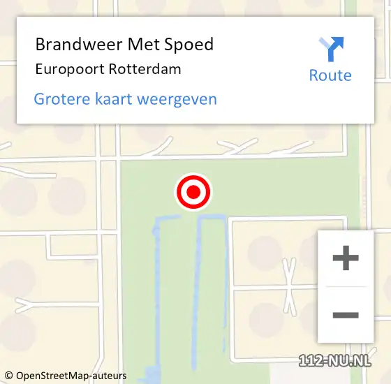 Locatie op kaart van de 112 melding: Brandweer Met Spoed Naar Europoort Rotterdam op 22 juli 2020 20:51
