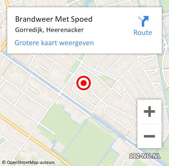 Locatie op kaart van de 112 melding: Brandweer Met Spoed Naar Gorredijk, Heerenacker op 23 juli 2020 09:14