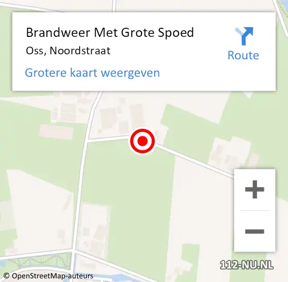 Locatie op kaart van de 112 melding: Brandweer Met Grote Spoed Naar Oss, Noordstraat op 23 juli 2020 10:40