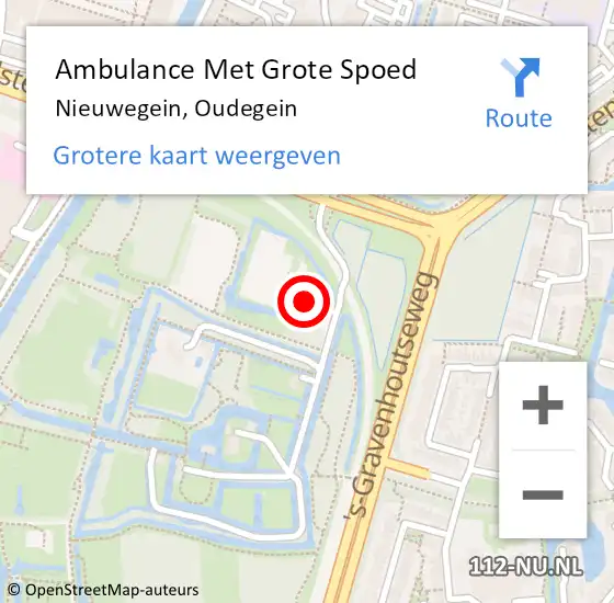 Locatie op kaart van de 112 melding: Ambulance Met Grote Spoed Naar Nieuwegein, Oudegein op 23 juli 2020 13:42