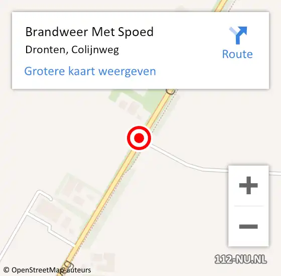 Locatie op kaart van de 112 melding: Brandweer Met Spoed Naar Dronten, Colijnweg op 23 juli 2020 16:32