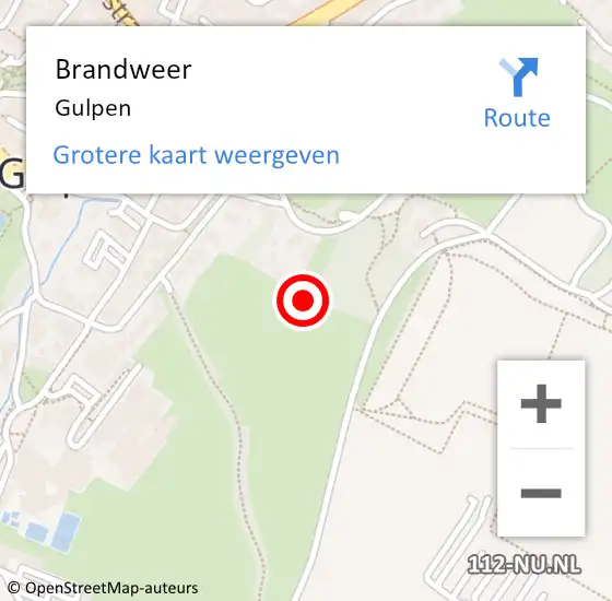 Locatie op kaart van de 112 melding: Brandweer Gulpen op 23 juli 2020 16:50