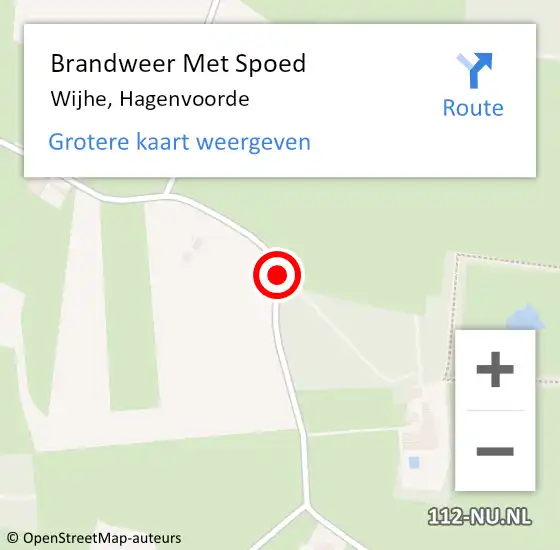 Locatie op kaart van de 112 melding: Brandweer Met Spoed Naar Wijhe, Hagenvoorde op 24 juli 2020 11:34