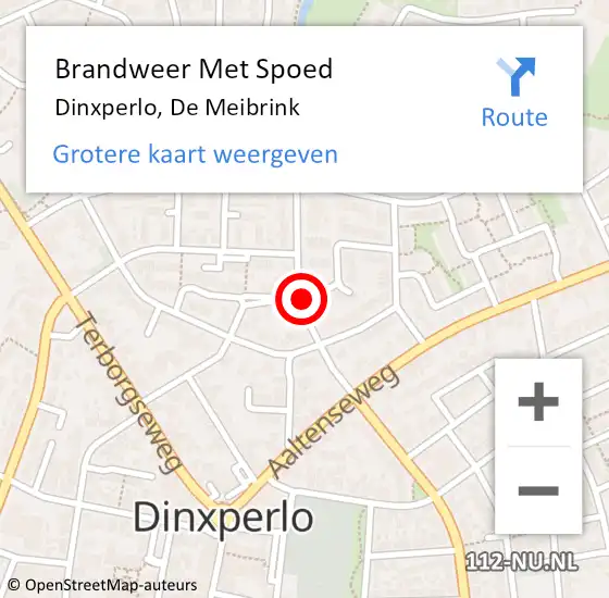 Locatie op kaart van de 112 melding: Brandweer Met Spoed Naar Dinxperlo, De Meibrink op 24 juli 2020 12:11