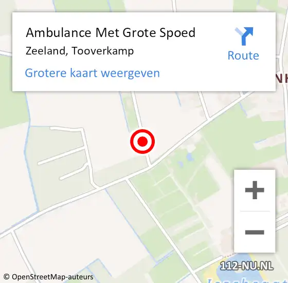 Locatie op kaart van de 112 melding: Ambulance Met Grote Spoed Naar Zeeland, Tooverkamp op 24 juli 2020 17:33