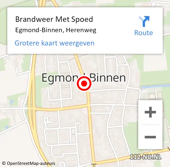 Locatie op kaart van de 112 melding: Brandweer Met Spoed Naar Egmond-Binnen, Herenweg op 24 juli 2020 23:15