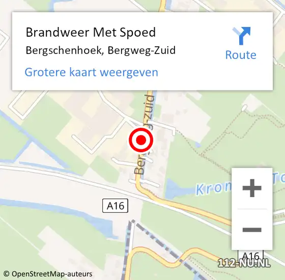 Locatie op kaart van de 112 melding: Brandweer Met Spoed Naar Bergschenhoek, Bergweg-Zuid op 25 juli 2020 10:33