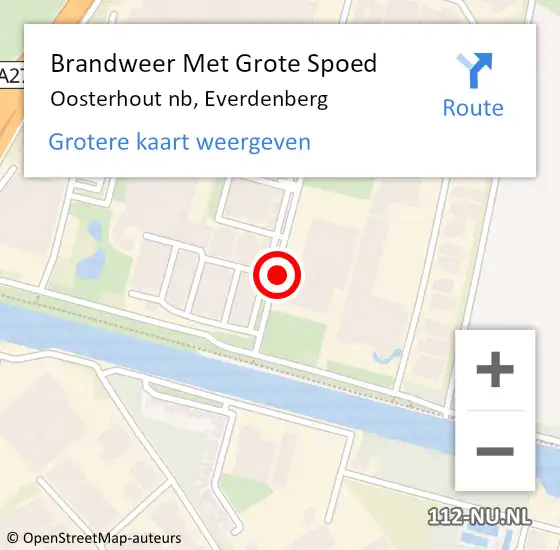 Locatie op kaart van de 112 melding: Brandweer Met Grote Spoed Naar Oosterhout nb, Everdenberg op 25 juli 2020 21:31