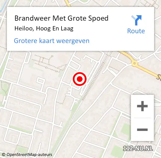 Locatie op kaart van de 112 melding: Brandweer Met Grote Spoed Naar Heiloo, Hoog En Laag op 13 mei 2014 19:52