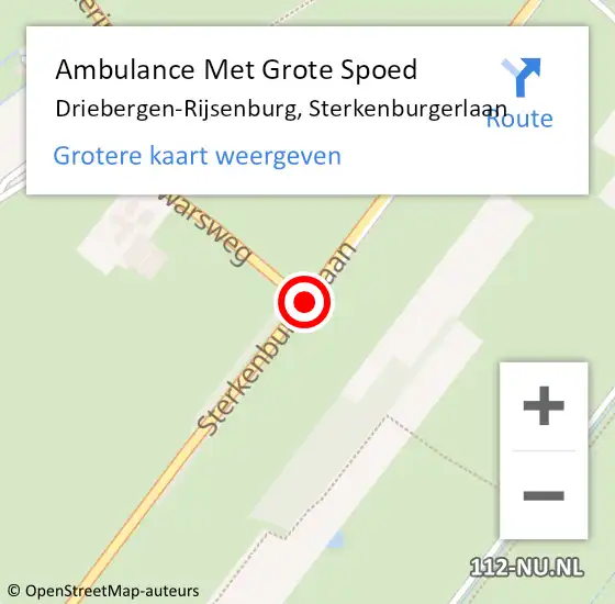 Locatie op kaart van de 112 melding: Ambulance Met Grote Spoed Naar Driebergen-Rijsenburg, Sterkenburgerlaan op 13 mei 2014 20:01