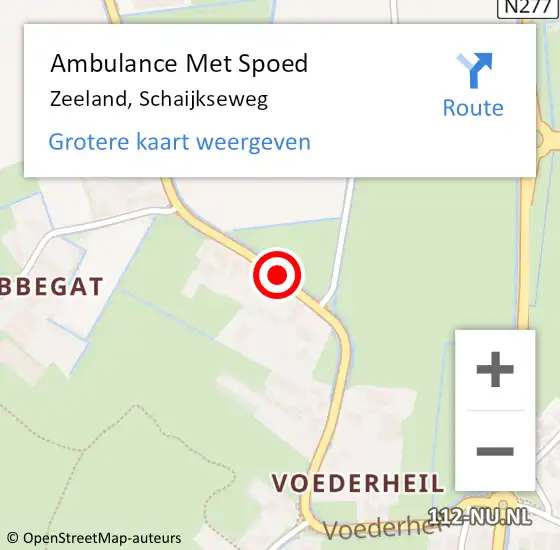 Locatie op kaart van de 112 melding: Ambulance Met Spoed Naar Zeeland, Schaijkseweg op 26 juli 2020 21:06