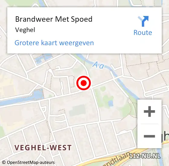 Locatie op kaart van de 112 melding: Brandweer Met Spoed Naar Veghel, Mr. Van Coothstraat op 27 juli 2020 20:03