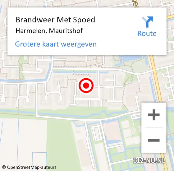 Locatie op kaart van de 112 melding: Brandweer Met Spoed Naar Harmelen, Mauritshof op 27 juli 2020 22:24