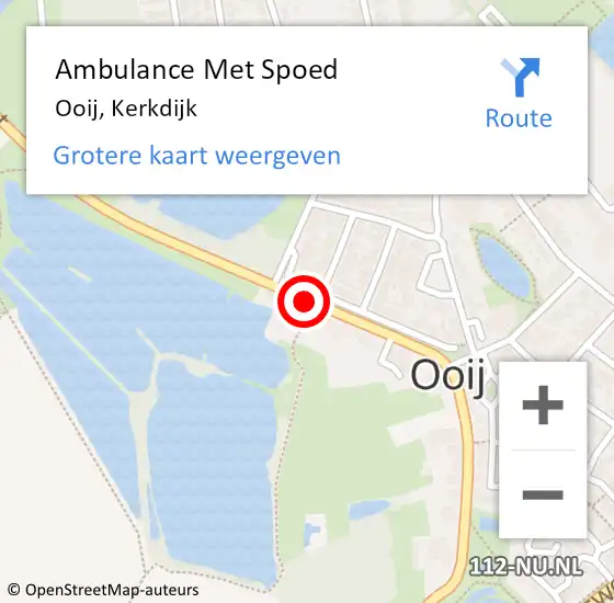 Locatie op kaart van de 112 melding: Ambulance Met Spoed Naar Ooij, Kerkdijk op 28 juli 2020 09:52
