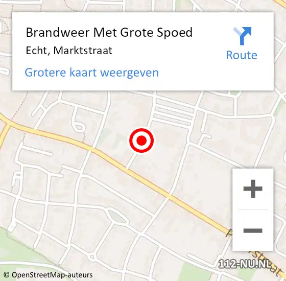 Locatie op kaart van de 112 melding: Brandweer Met Grote Spoed Naar Echt, Marktstraat op 28 juli 2020 10:34