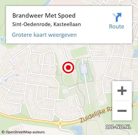 Locatie op kaart van de 112 melding: Brandweer Met Spoed Naar Sint-Oedenrode, Kasteellaan op 28 juli 2020 17:32