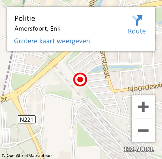 Locatie op kaart van de 112 melding: Politie Amersfoort, Enk op 28 juli 2020 20:55