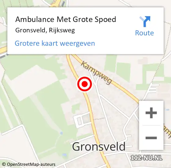 Locatie op kaart van de 112 melding: Ambulance Met Grote Spoed Naar Gronsveld, Rijksweg op 14 mei 2014 07:42