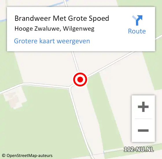 Locatie op kaart van de 112 melding: Brandweer Met Grote Spoed Naar Hooge Zwaluwe, Wilgenweg op 29 juli 2020 16:13